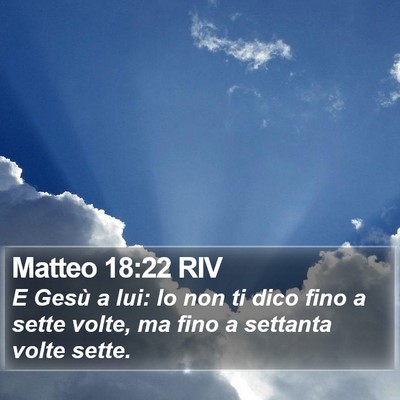 Matteo 18:22 RIV Bible Verse Image
