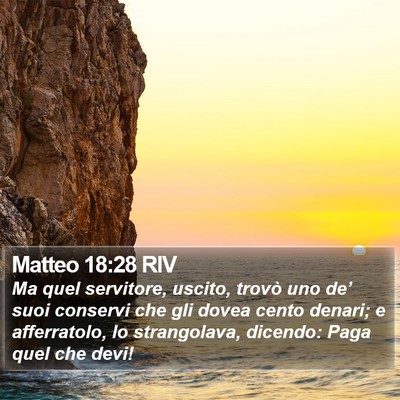 Matteo 18:28 RIV Bible Verse Image