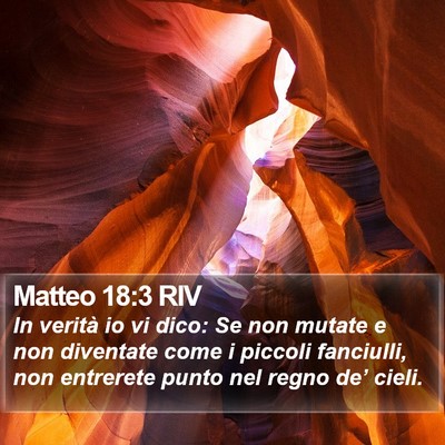 Matteo 18:3 RIV Bible Verse Image