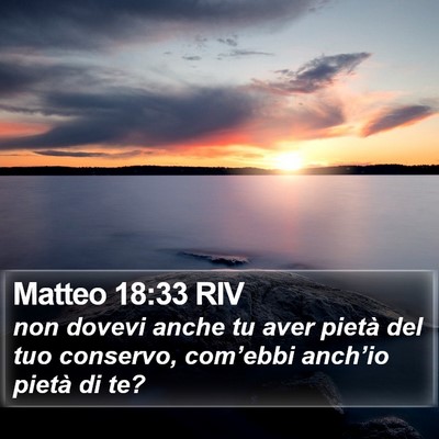 Matteo 18:33 RIV Bible Verse Image