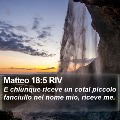 Matteo 18:5 RIV Bible Verse Image