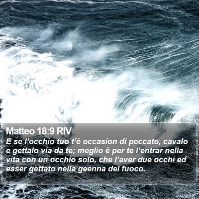 Matteo 18:9 RIV Bible Verse Image