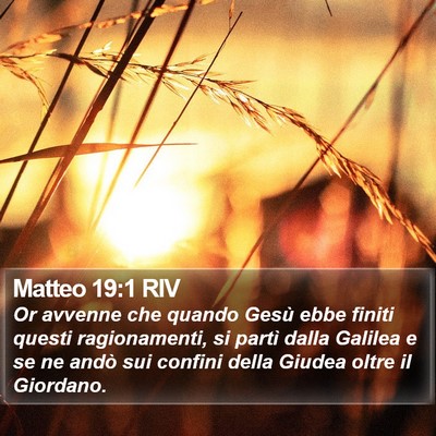 Matteo 19:1 RIV Bible Verse Image