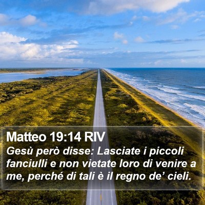 Matteo 19:14 RIV Bible Verse Image
