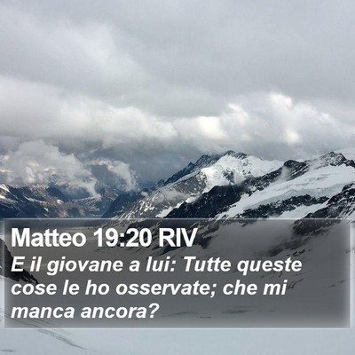 Matteo 19:20 RIV Bible Verse Image
