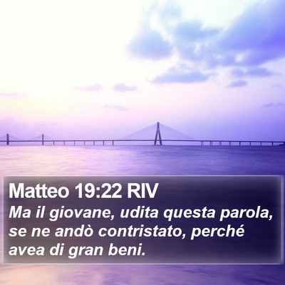 Matteo 19:22 RIV Bible Verse Image