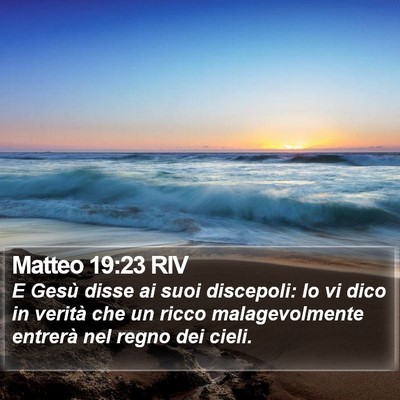 Matteo 19:23 RIV Bible Verse Image