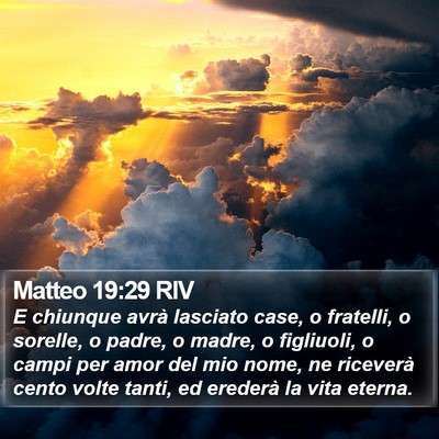 Matteo 19:29 RIV Bible Verse Image