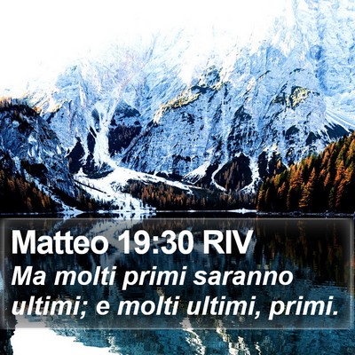 Matteo 19:30 RIV Bible Verse Image