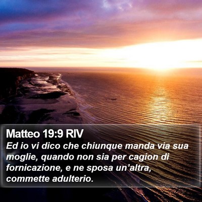 Matteo 19:9 RIV Bible Verse Image