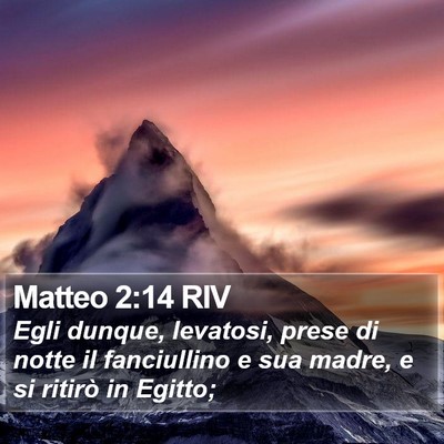 Matteo 2:14 RIV Bible Verse Image