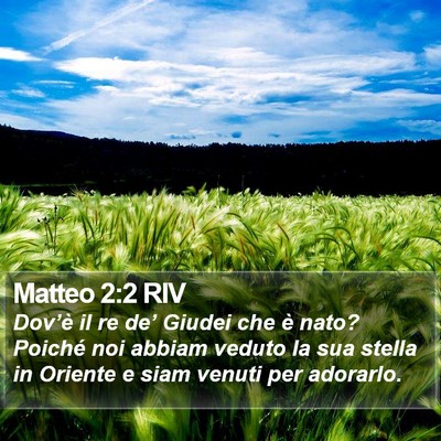Matteo 2:2 RIV Bible Verse Image