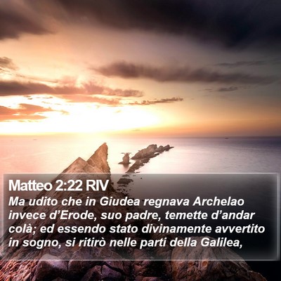 Matteo 2:22 RIV Bible Verse Image