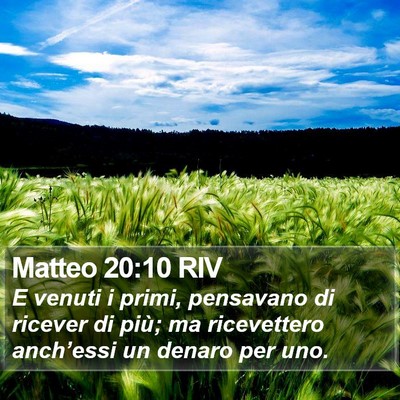 Matteo 20:10 RIV Bible Verse Image