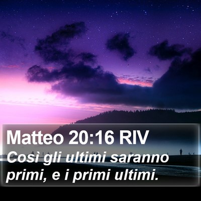 Matteo 20:16 RIV Bible Verse Image