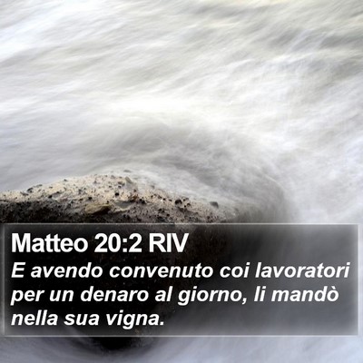 Matteo 20:2 RIV Bible Verse Image