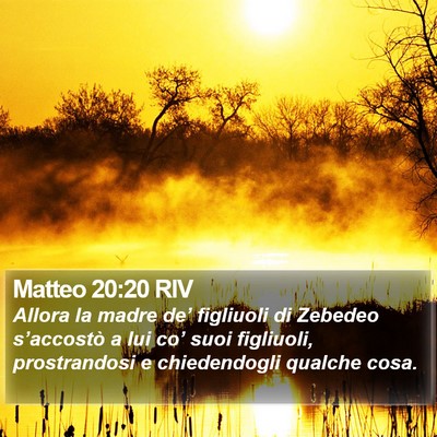 Matteo 20:20 RIV Bible Verse Image