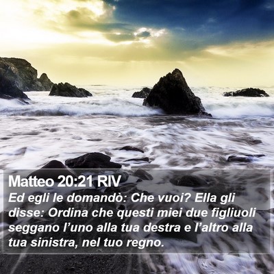 Matteo 20:21 RIV Bible Verse Image