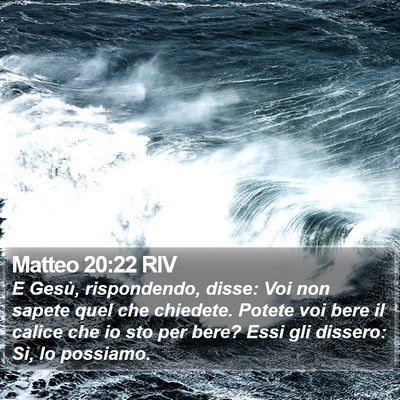 Matteo 20:22 RIV Bible Verse Image