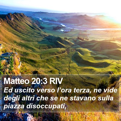 Matteo 20:3 RIV Bible Verse Image