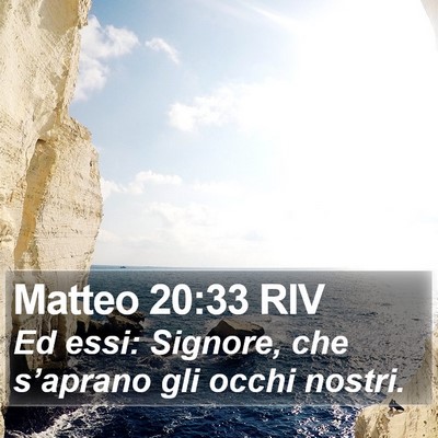 Matteo 20:33 RIV Bible Verse Image