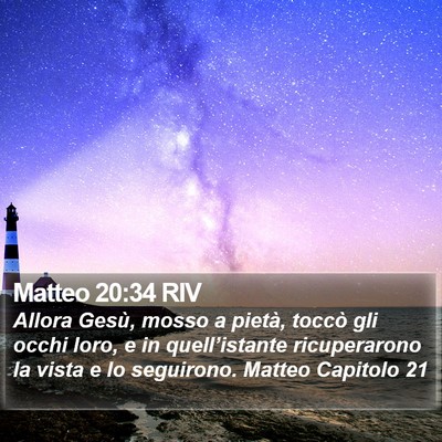 Matteo 20:34 RIV Bible Verse Image