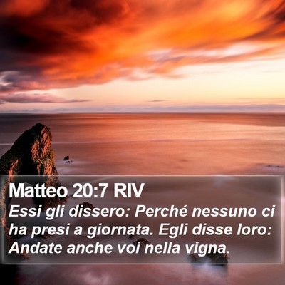 Matteo 20:7 RIV Bible Verse Image