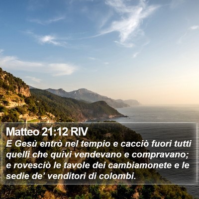 Matteo 21:12 RIV Bible Verse Image