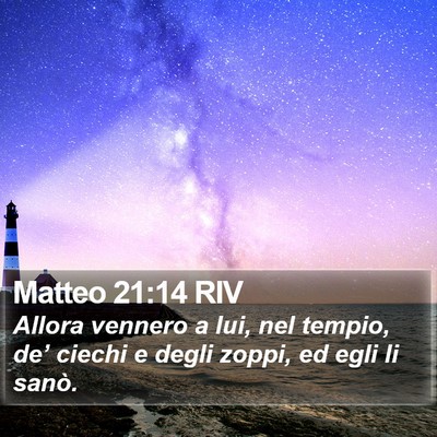Matteo 21:14 RIV Bible Verse Image