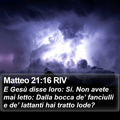Matteo 21:16 RIV Bible Verse Image