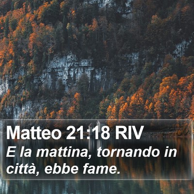 Matteo 21:18 RIV Bible Verse Image