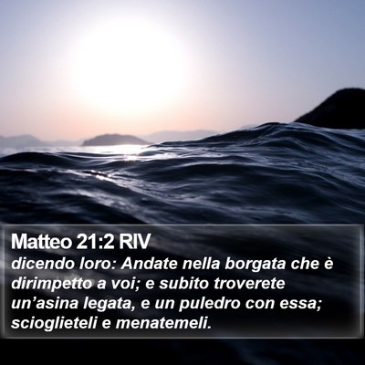 Matteo 21:2 RIV Bible Verse Image