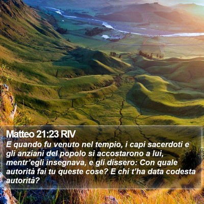 Matteo 21:23 RIV Bible Verse Image