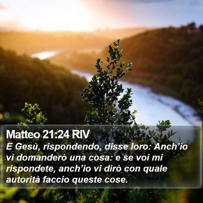 Matteo 21:24 RIV Bible Verse Image
