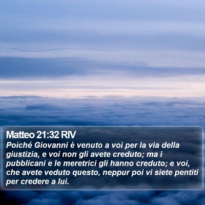 Matteo 21:32 RIV Bible Verse Image