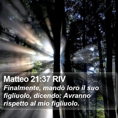 Matteo 21:37 RIV Bible Verse Image
