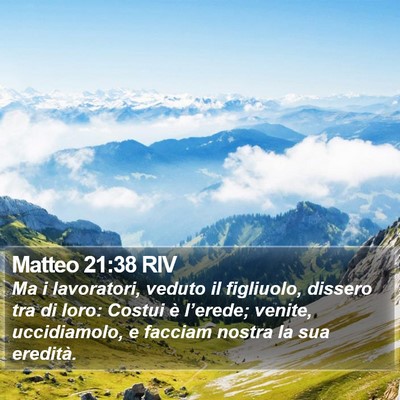Matteo 21:38 RIV Bible Verse Image