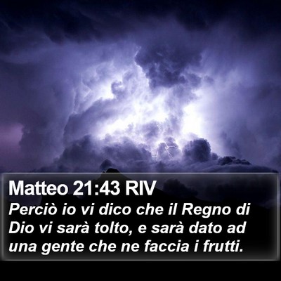 Matteo 21:43 RIV Bible Verse Image