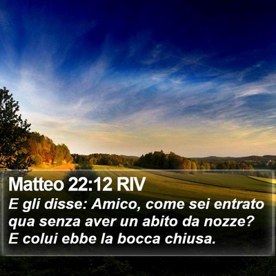 Matteo 22:12 RIV Bible Verse Image