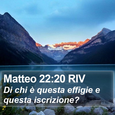 Matteo 22:20 RIV Bible Verse Image