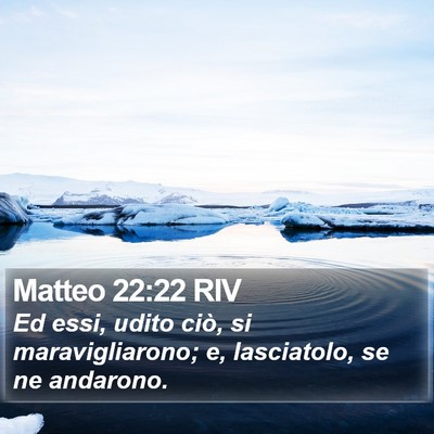Matteo 22:22 RIV Bible Verse Image