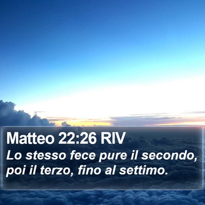 Matteo 22:26 RIV Bible Verse Image