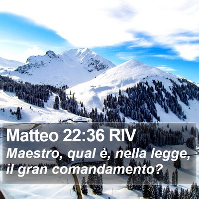 Matteo 22:36 RIV Bible Verse Image