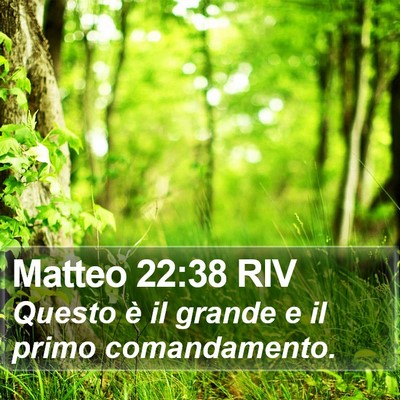 Matteo 22:38 RIV Bible Verse Image