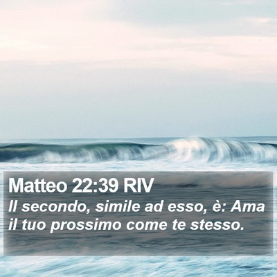 Matteo 22:39 RIV Bible Verse Image