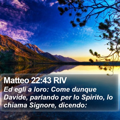 Matteo 22:43 RIV Bible Verse Image
