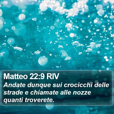 Matteo 22:9 RIV Bible Verse Image
