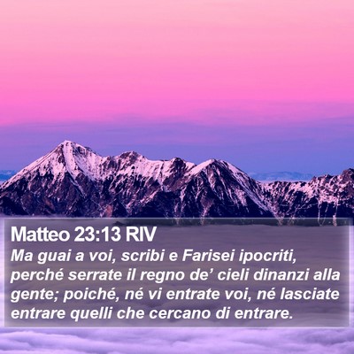 Matteo 23:13 RIV Bible Verse Image