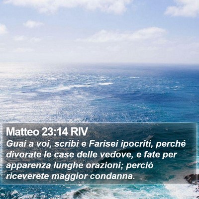 Matteo 23:14 RIV Bible Verse Image