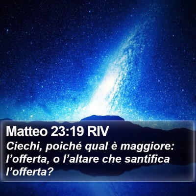 Matteo 23:19 RIV Bible Verse Image